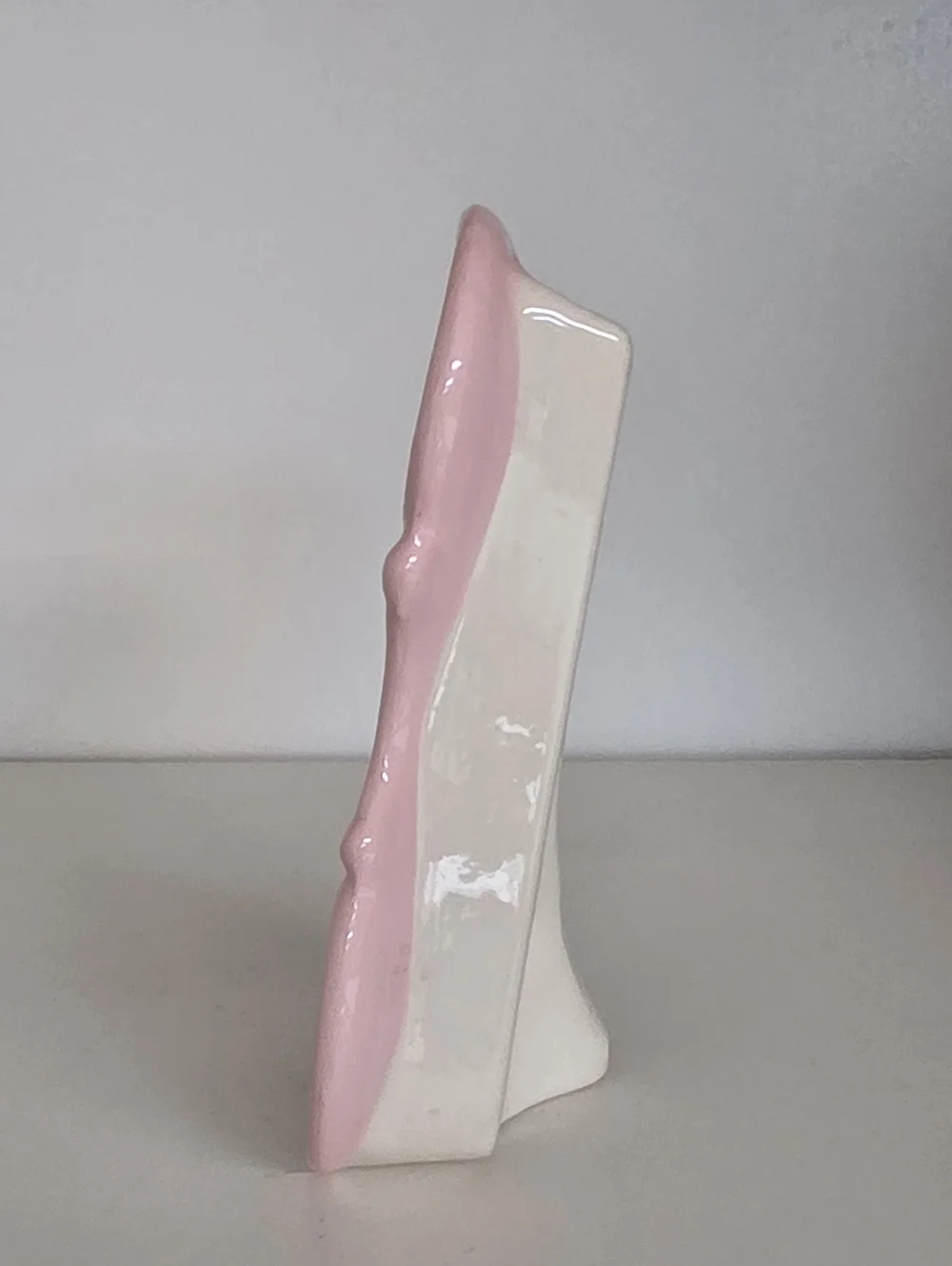Pottery Barn Ceramic White & Pink Tabletop Picture Frame